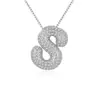Collar Nuevo Estilo Europeo y Americano 2024 con Incrustaciones Collar de 26 Letras Burbuja Moda para Mujer Regalo de Cumpleaños Joyería