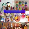 Máscara de Raposa Facial Completa Infantil, Máscara Masculina de Polpa de Papel Pintada à Mão, Máscara Zodiacal em Branco para Pintura