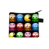 Cartera de monedas de dibujos animados de Pac-Man, monedero con cremallera, tarjetero con temática de videojuegos y bolsa para guardar auriculares - al por mayor