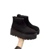 Botines de Mujer con Tacón Oculto 2026 Otoño e Invierno Nuevos Casuales de Moda Versátiles Cremallera Trasera Botines Botas Martin de Suela Gruesa