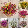 Flores Artificiais Transfronteiriças, Eucalipto de Sete Galhos, Flores Secas, Violeta, Folhas de Dinheiro, Flores Artificiais de Plástico, Acessórios para Decoração de Casa