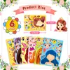 6-48 Folhas/Pacote Adesivos Que Mudam o Rosto de Princesa Adesivos Quebra-Cabeça Princesa de Desenho Animado Que Muda o Rosto Faça uma Face Brinquedo Adesivos Quebra-Cabeça