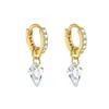 Aretes Ear Cuff de Plata de Ley S925 con Circonita en Forma de Gota de Agua y Diamante Marquise, Simples, Modernos, de Nicho, Lujo Ligero, Aros y Cierres de Oreja con Diamante en Forma de Cometa