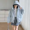 Chaqueta con capucha para niña, nuevo estilo primavera y otoño, chaqueta casual holgada, top corto de moda para niñas mayores, estilo otoñal moderno