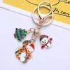 Llavero Árbol de Navidad de Papá Noel Llavero Metálico de Pareja Colgante para AirPods de Mujer Adornos Colgantes para Bolsos de Mejores Amigos