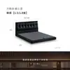 Cama Jiangmei Cuadros Negros Piel Genuina, Cama Flotante Estilo Mediados de Siglo, Dormitorio Principal Apartamento Pequeño, Cama Doble de Borde a Borde, Piel de Vaca de Primera Capa