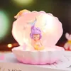 Serie Princesa Sirena del Océano Princesa Concha de Perla Atmósfera Lámpara de Estrella Adorno Pequeño de Escritorio Lámpara de Iluminación para Dormitorio
