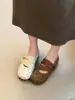 Nuevo Cómodo Otoño Bufanda de Seda de Lunares Mango Zapatos de Boca Baja Zapatos de Boca Baja 2026 Mary Jane Cabeza del Tiempo Damas