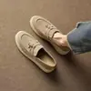 Mocasines Marrones Estilo Old Money para Mujer, Nuevos Zapatos de Otoño 2026, Zapatos de Mujer con Plataforma para Aumentar la Altura, Zapatos de Pescador sin Cordones