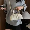 Bolso de mano retro de moda de estilo coreano, bolso tipo bowling para mujer, nuevo modelo de verano 2026, bolso pequeño de gran capacidad para hombro y cruzado