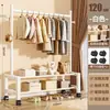 Varal de roupas interno, adequado para quartos e varandas, um cabideiro doméstico, um varal de roupas móvel e autoportante