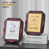 Medalla Autorizada de Madera 2025 Regalo Empresarial Proceso de Impresión Plana Placa de Lámina Dorada Certificado de Nombramiento