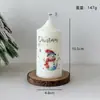 Vela Apontada com Elemento Natalino Atmosfera Festiva Enfeites Decorativos Presente de Feriado Vela Branca Perfumada
