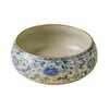 Cuenco de Cerámica Ru Kiln Hecho en Fábrica para Lavar el Té con Diseño de Loto, Accesorios para Juego de Té Kung Fu Casero, Recipiente para Residuos de Té, Lavabo