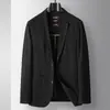 Traje Casual para Hombre para Primavera y Otoño, Chaqueta Casual de un Solo Botón 100% Algodón para Jóvenes Empresarios, Aspecto de Alta Gama, Abrigo Delgado de una Sola Capa