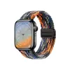 Fabricante Adequado para Applewatch10/9 Série Completa Relógio Fivela Magnética de Quatro Pontos Pulseira de Malha Trançada de Nylon para Apple Watch