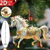 Em Estoque Website Independente Item Mais Vendido Ébano Cavalo Majestade 2D Acrílico Decorativo Preto Ébano Cavalo Estatueta Novo