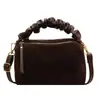 Bolsa de Ombro Suede Maillard Moda Outono/Inverno 2026 Versátil Bolsa Almofada Grande Capacidade Bolsa de Ombro Transversal para o Dia a Dia