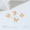 Pingente Borboleta Vazada com Zircônia Inlaid Banhado a Ouro 14K Pingente Asas de Borboleta Acessórios de Joia para Pulseira DIY Feito à Mão