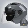 Nuevo Casco Eléctrico para Vehículos de Dos Ruedas Estándar Nacional Doble Parabrisas Motocicleta Casco Medio para Todas las Estaciones Casco de Seguridad a Heattech en Invierno