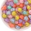Cuentas sueltas mixtas de colores transparentes, cuentas redondas brillantes, pinzas para el cabello de gel crema para bricolaje, joyería de concha de teléfono móvil, material hecho a mano, accesorios para bolsos
