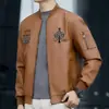 Chaqueta de aviador holgada de moda para hombre de primavera y otoño, chaqueta de béisbol casual juvenil de alta calle, top de moda para motocicleta
