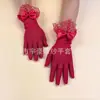 Guantes de encaje negro finos de malla sexy para mujer de verano Guantes de encaje cortos elegantes para protección solar