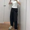 Calça Comprida Casual para Mulheres 2026 Outono Novo Estilo Calça de Pernas Largas Elástica Calça Parachute Solta Versátil Calça Jogger 469895