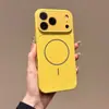 Capa de telefone magnética com spray de óleo adequada para Apple 17PROMAX, dopamina 14, 15/16 da moda, anel fino fosco