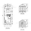 Diseño de casa triangular modular personalizado para comercio exterior, incluyendo soluciones de hogar inteligente para casas de huéspedes y hoteles, y casas prefabricadas de madera para casas de huéspedes