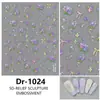 Manicure de Flores Silvestres Coloridas de Primavera Adesivos em Relevo Pintura a Óleo Romântica Adesivos de Unha Frescos Simples Fofos Novo Estilo