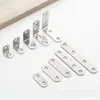 Soporte de ángulo recto de hierro en L de acero inoxidable engrosado de 90 grados, ángulo fijo, pieza plana recta, accesorios para muebles, conectores, código de ángulo