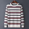 Ventas Directas de Fábrica Otoño e Invierno 2025 Suéter Cruzado para Hombre de Cuello Redondo Casual Color Bloqueado Simple Versátil En Stock Camiseta Básica