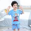 Pijamas de verano para niños del sudeste asiático, manga corta fina de dibujos animados, para niños y niñas grandes, ropa de casa, dos juegos, venta al por mayor