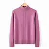 Suéter de punto de cuello medio para otoño para mujer, engrosado para otoño e invierno, top tipo jersey holgado para madres