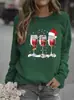 Estación Independiente Wish Ebay Amazon Exportación Estación Independiente Sudadera de Cuello Redondo para Mujer Saint Cuello Redondo