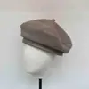 Boina Outono e Inverno Feminina Estilo Japonês Circunferência da Cabeça Grande Chapéu Boina Preto Celebridade da Internet Rosto Afinando Chapéu Oitavado de Pintor