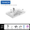 Lavatório Taichung Lavatório único de bancada integrado com gabinete de cerâmica para piscina Lavatório semi-embutido para uso doméstico Lavatório Lavatório