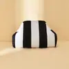Bolso de Mano de Punto Rayado, Bolso de Mahjong, Versátil Portátil para el Día a Día, Tejido con Clip de Almacenamiento, Bolsa de Maquillaje, Gran Capacidad