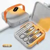 Cortauñas Antisalpicaduras Alemán Set de 9 Piezas Set de Cortauñas de Alto Gama con Gradiente para Mujeres y Hombres