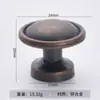 Manija de Puerta de Gabinete de Bronce de Agujero Único Manija Redonda de Malla para Cajón de Gabinete Armario Estilo Americano Vintage Gabinete Estilo Chino Antiguo