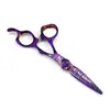 Tijeras de Peluquería Nepson de Acero Damasco Color Morado 6 pulgadas 7 pulgadas, Tijeras para Cortar el Cabello, Tijeras Entresacadoras