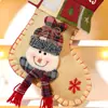 Meias de Natal Decorativas Transfronteiriças Novas Saco Grande de Doces de Natal Papai Noel Boneco de Neve Rena Meias Decorativas