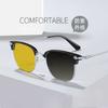 Gafas de visión nocturna anti-luces altas Gafas Tide para hombres y mujeres que conducen gafas de visión nocturna antideslumbrantes de media montura de metal