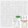 Suministro Exclusivo Transfronterizo de Juego de 36 Piezas de Plantillas de Letras del Alfabeto Inglés Pintadas con Números 62 Decoración de Pared Hueca para Pintar
