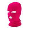 Gorro de Lana Tejido de Tres Agujeros para Hombre, Cubrecabezas de Invierno, Máscara Facial, Forro de Casco, Gorro de Punto Acrílico, Cortavientos, Ciclismo, Cálido