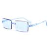 Nuevas Gafas de Sol Sin Marco de Moda Transfronteriza Europeas y Americanas Personalizadas Modernas Populares en Internet Sesión de Fotos Callejera Protector Solar Gafas de Sol Versátiles