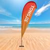 Bandera de Playa Promocional para Exterior Publicidad Bandera Cuchillo Aleación de Aluminio Bandera Gota de Agua Bandera Pluma Cuadrada Bandera de Inyección de Agua Personalizada Doble Cara