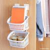 Cesta Colgante Cesta de Almacenamiento Cesta Pequeña para Colgar en la Pared Cocina Baño Cesta Gancho Cosméticos Cesta Colgante de Plástico Moderna para Baño