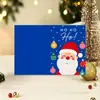 Tarjeta de felicitación plegable de Navidad en inglés, Vintage, Nicho, Gama alta, en blanco, para escribir a mano, Nochebuena, Regalo de Navidad, Tarjeta de bendición